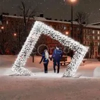 Новогодняя уличная арка «Кристальный ромб»