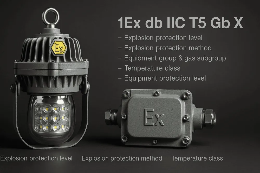 Расшифровка взрывозащиты 1Ex db IIC T5 Gb Х