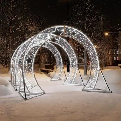 Новогодний тоннель из 3-ёх арок Зимний Лабиринт Света