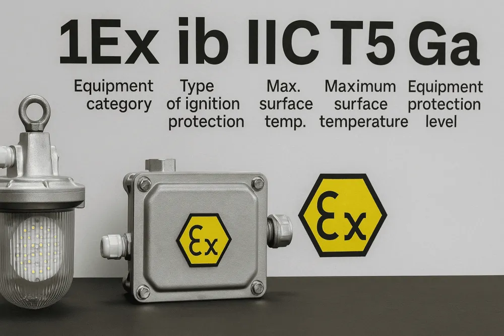 Расшифровка взрывозащиты 1Ex ib IIC T5 Ga